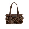 Zebra Barrel shoulder bag Brown