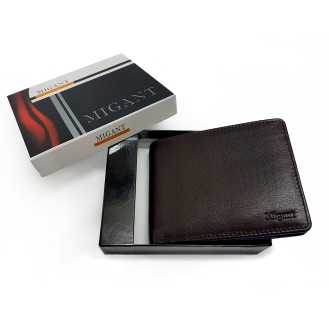 Migant Design Multicolor leather wallet 19139 Brown