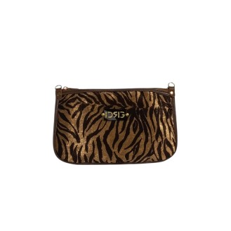 Zebra Gold shoulder bag Brown