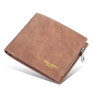 Men's zippered wallet BEALLERRY D9168 Coffee