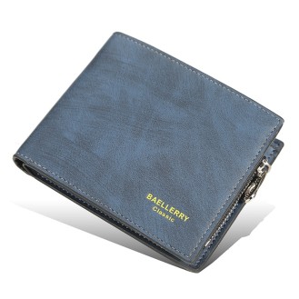 Men's zippered wallet BAELLERRY D9168 Blue