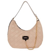 Women's beige shoulder bag 25128-1213-BE