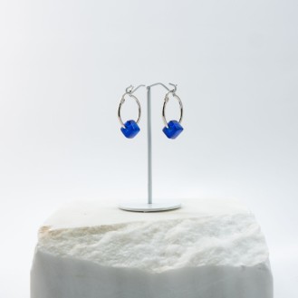 Almyra Earrings Water (royal blue + silver)