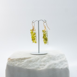 Neda Earrings Wine (olive green)