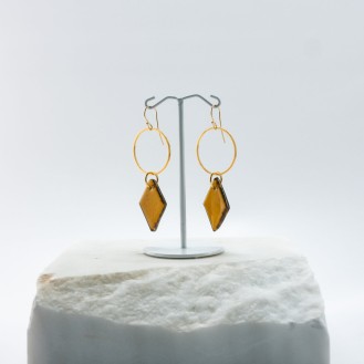 Sepalo Earrings Beer (brown)