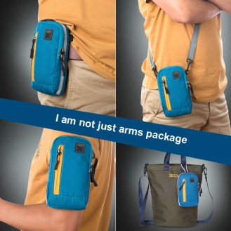 Sports mobile phone pouch with wallet U68520 Blue